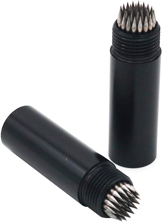 POFET Mini Billiard Needle Pool Cue Repair Cue Tip Stick Accessories Shaper/Scuffer/Aerator(Black)