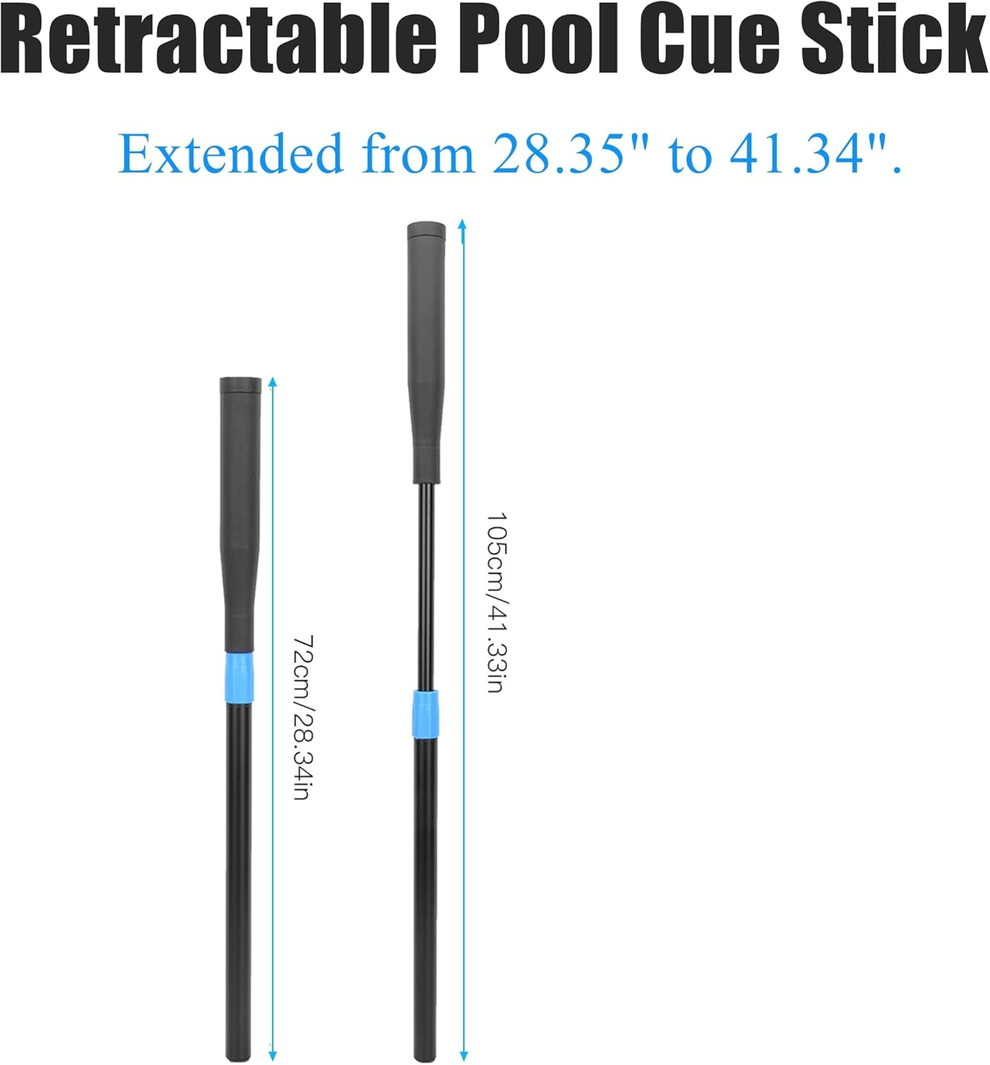 Snooker Pool Cue Extension - Push On Telescopic Extender