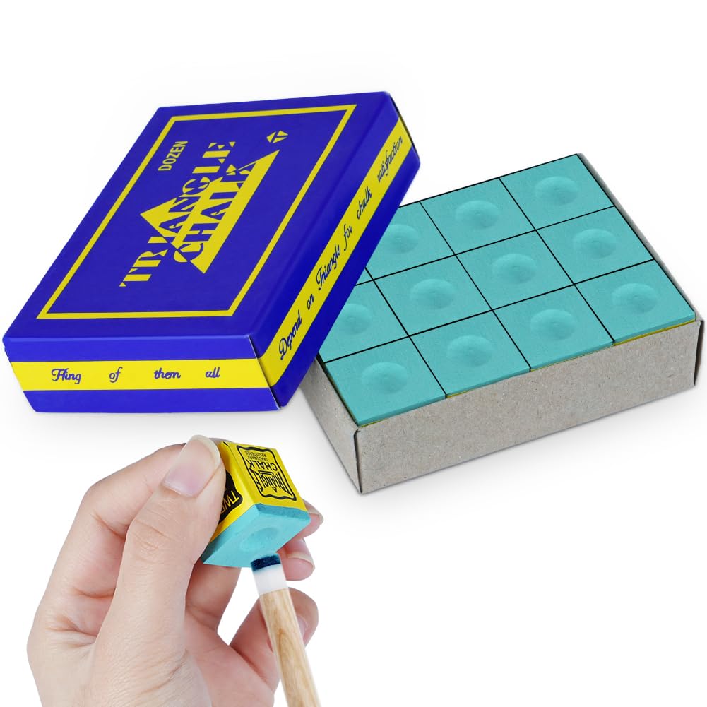 Snooker Chalk 6/12 Pcs No-Slip Cue Chalk Set