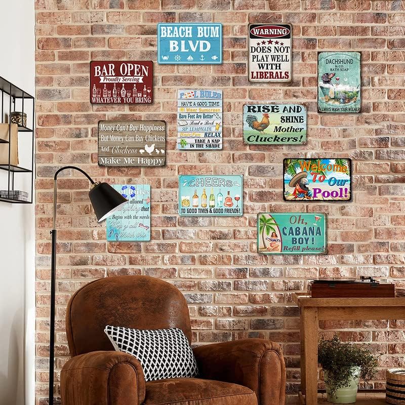 Vintage Bar Pool Metal Signs for Pool Table