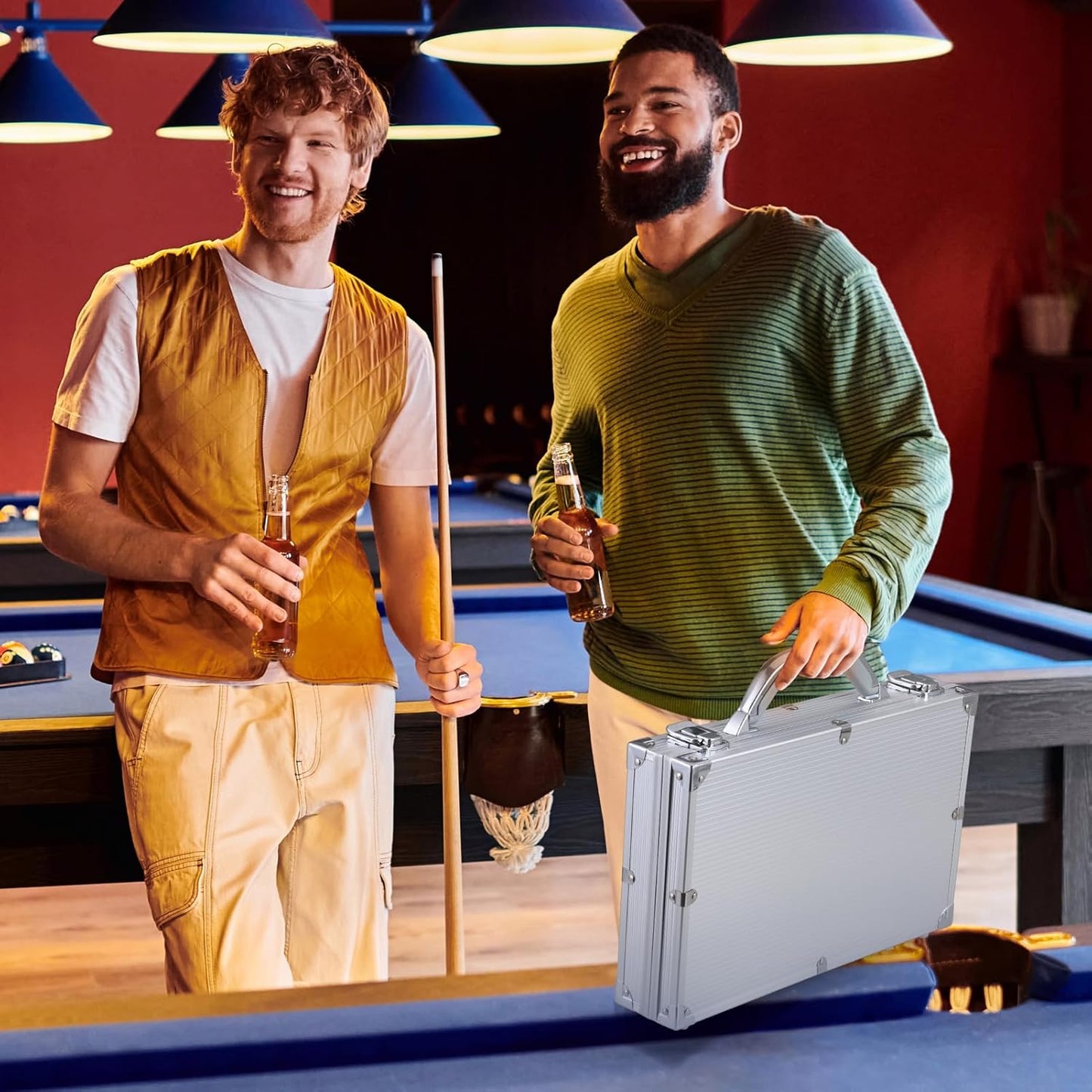 JTVTW Snooker Ball Carry Case for 2 1/16" Snooker Balls Holds 22 Balls Aluminium