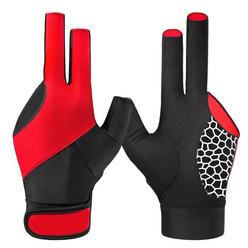 1PCS Snooker Billiard Glove Breathable Billard Gloves Left Hand Three Finger Smooth Biliardo Billar Guanti Billiard Accessories