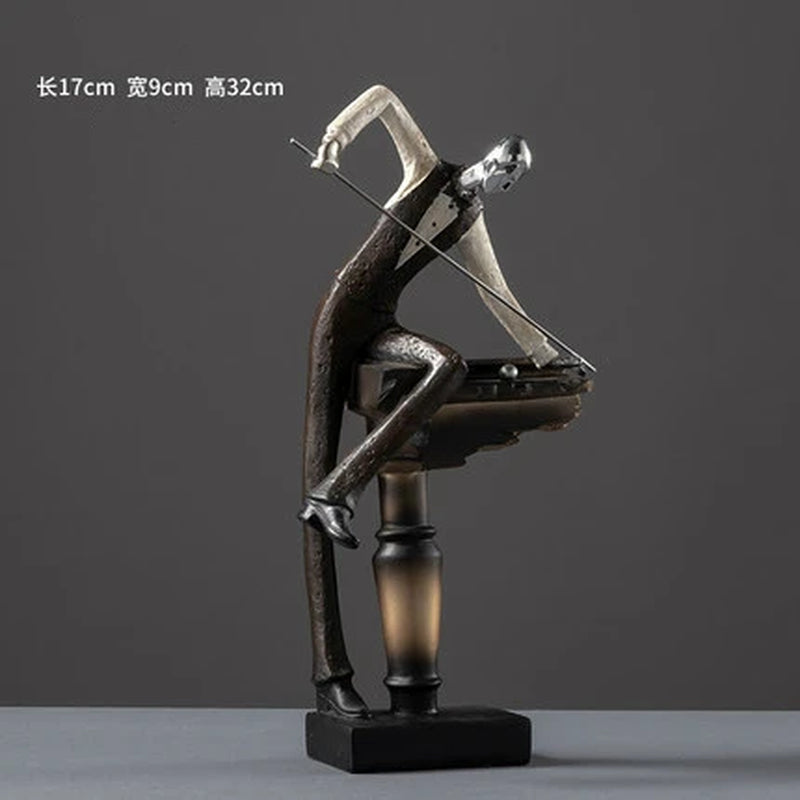 Modern Snooker Billiards Sports Figures Ornaments Nordic Style Resin Statue Home Decoration Accessories Bar and Office