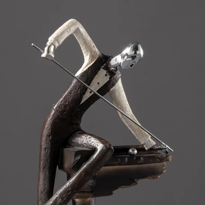 Modern Snooker Billiards Sports Figures Ornaments Nordic Style Resin Statue Home Decoration Accessories Bar and Office
