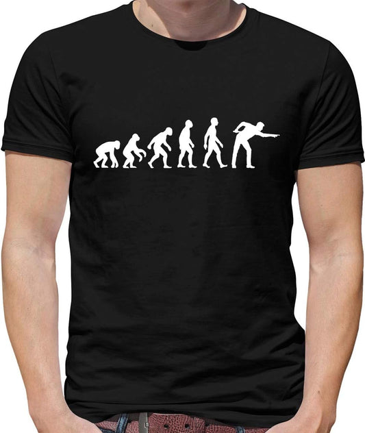 Evolution of Man Snooker - Mens T-Shirt - Black