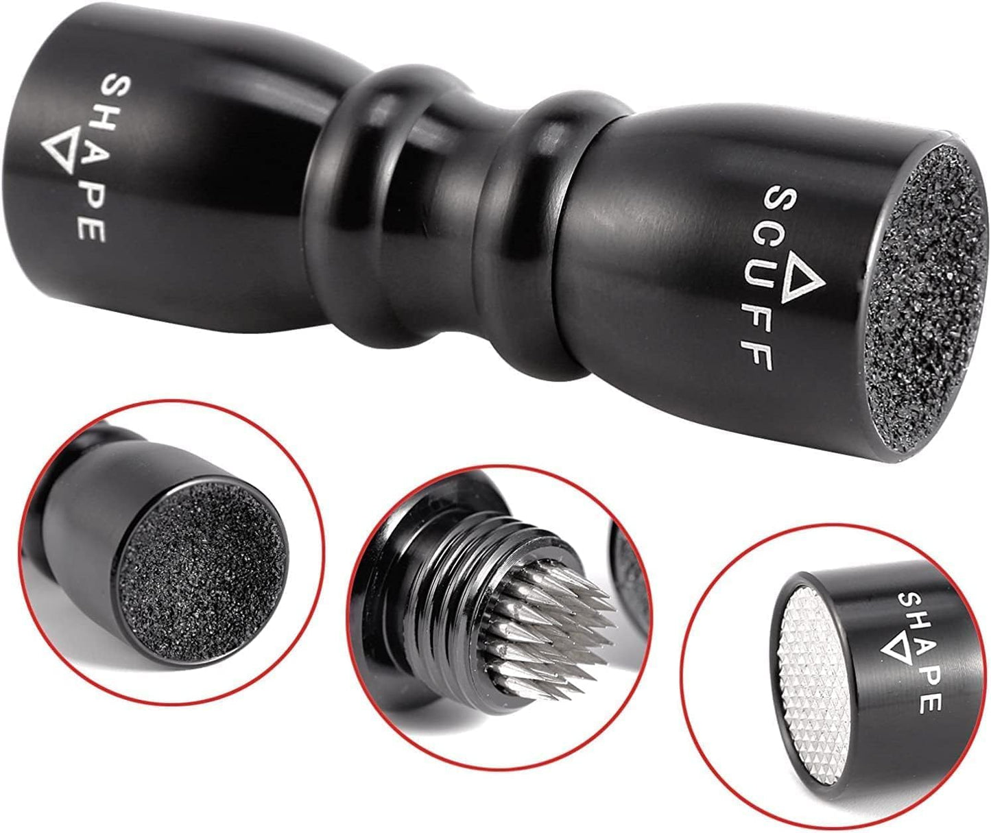 ZHIXU 3 in 1 Tip Snooker Pool Cue Tip Shaper and Scuffer