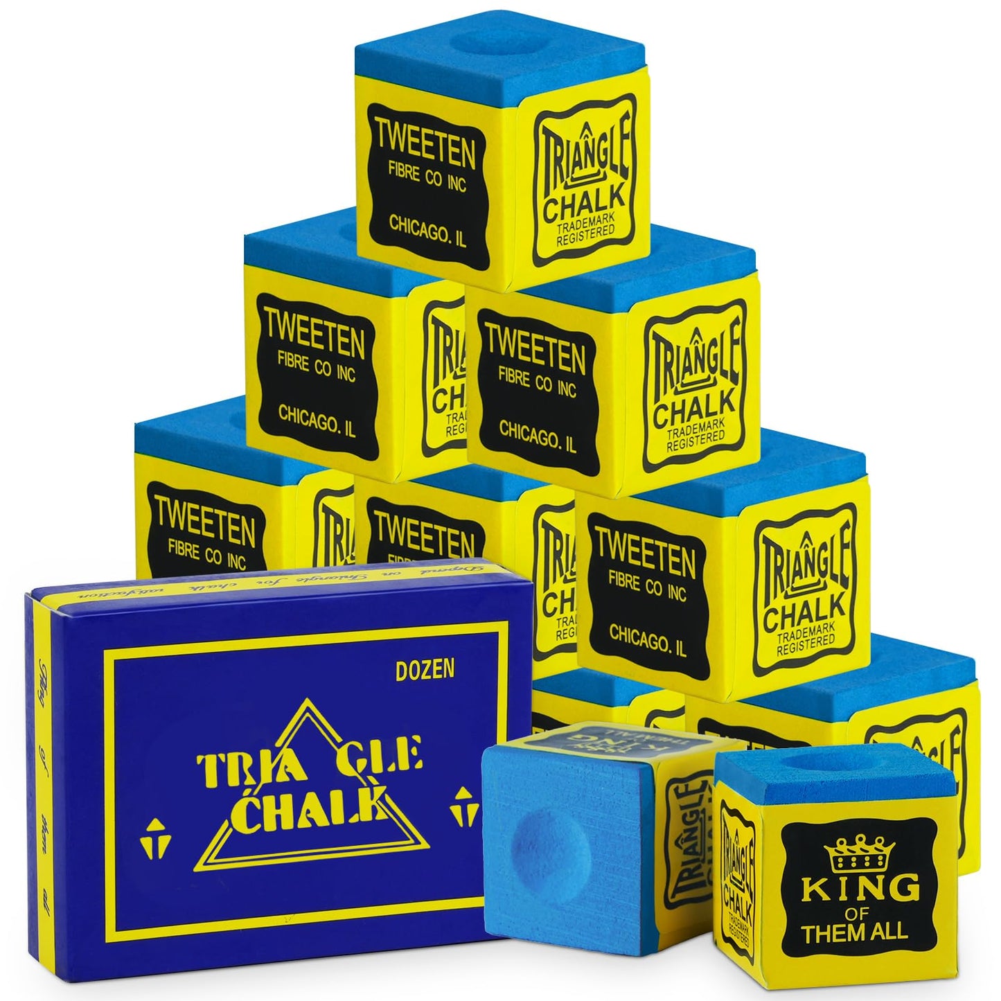 Snooker Chalk 6/12 Pcs No-Slip Cue Chalk Set