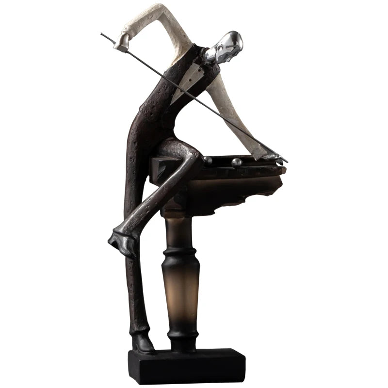Modern Snooker Billiards Sports Figures Ornaments Nordic Style Resin Statue Home Decoration Accessories Bar and Office
