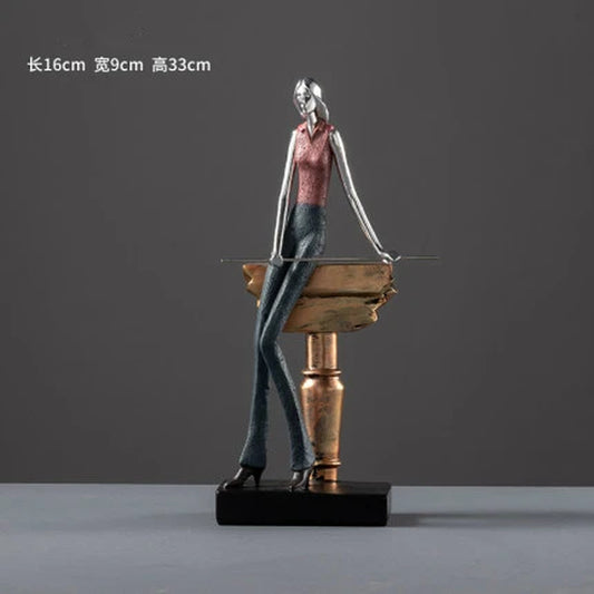 Modern Snooker Billiards Sports Figures Ornaments Nordic Style Resin Statue Home Decoration Accessories Bar and Office