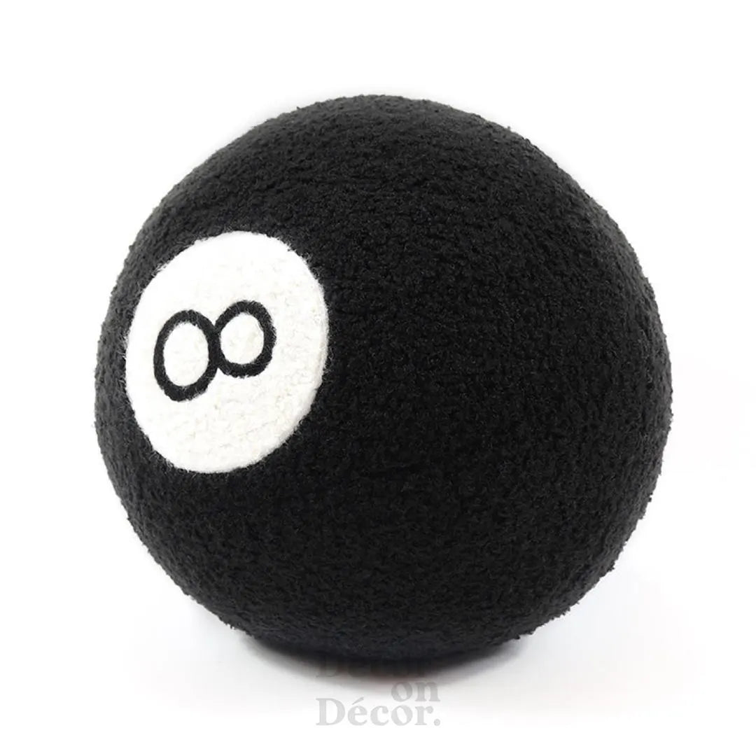 The Original 8 Ball Cushion Sphere Magic Decorative Basket Ball Bedroom Handmade Pillow Black Number Eight Tufted round Snooker Edgy Gift